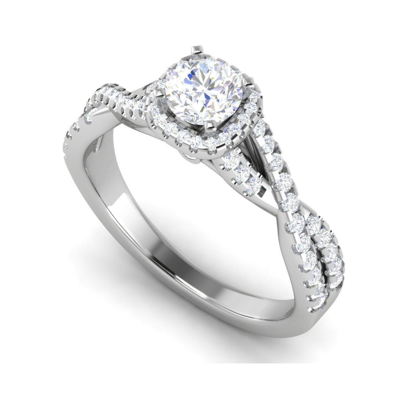 Noam Carver Twist Diamond Engagement Ring Setting in White and Rose Gold –  Bremer Jewelry